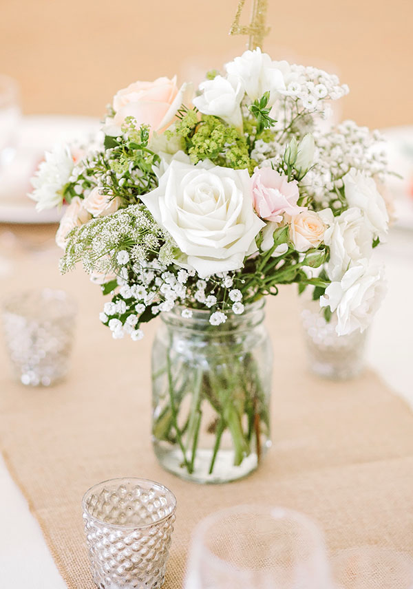wedding flowers in vase